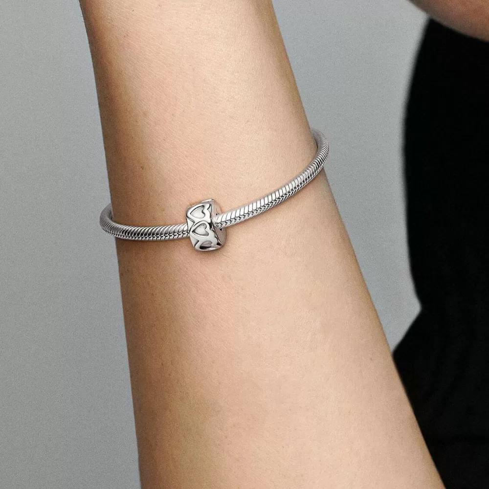 Discount Pandora Clip Arco De Coracoes Rose