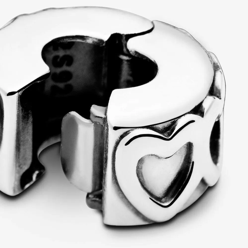 Discount Pandora Clip Arco De Coracoes Rose