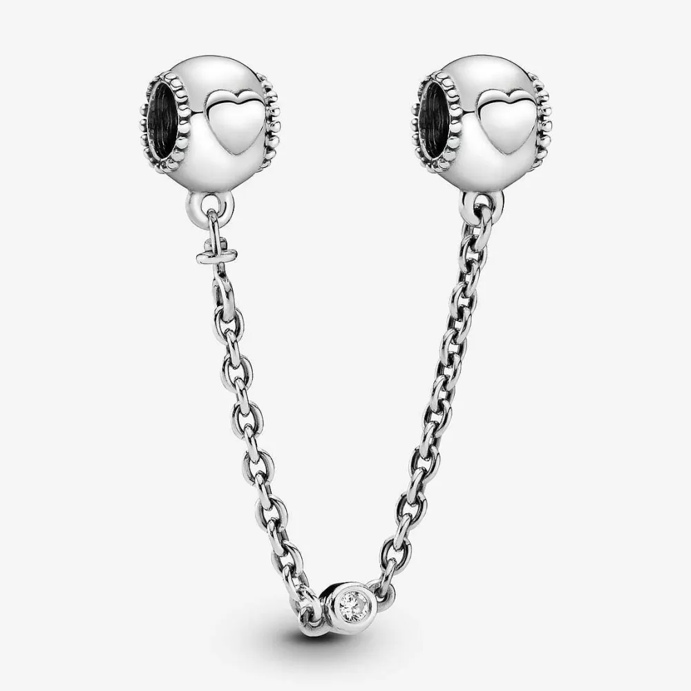 Cheap Pandora Clip Corrente De Seguranca Coracoes Elevados