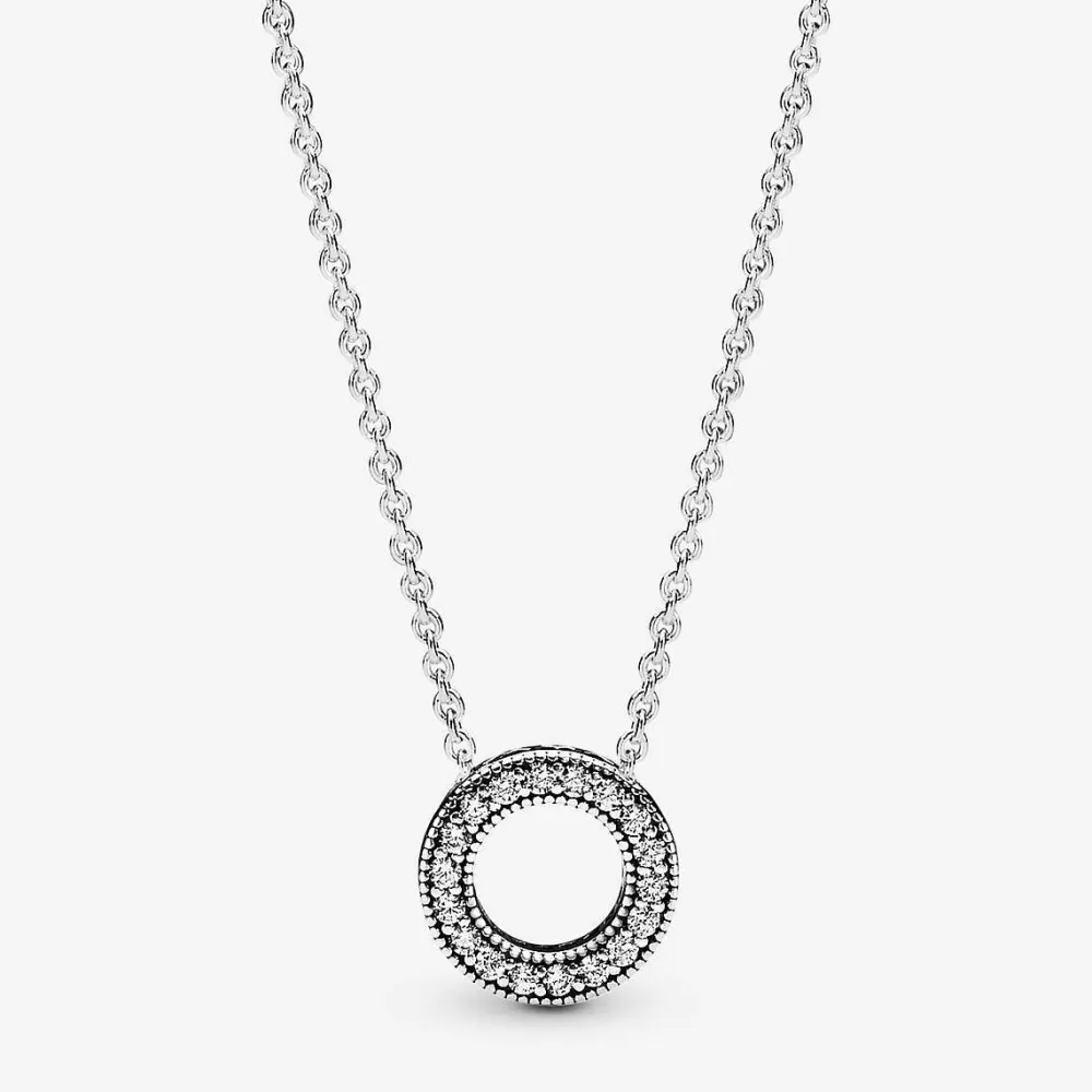 Best Sale Pandora Colar Gargantilha Circulo Pave Logotipo