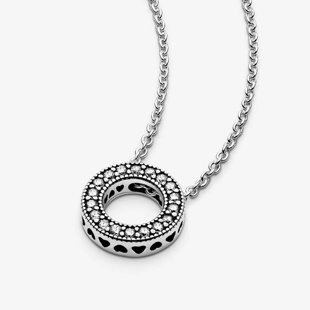 Best Sale Pandora Colar Gargantilha Circulo Pave Logotipo