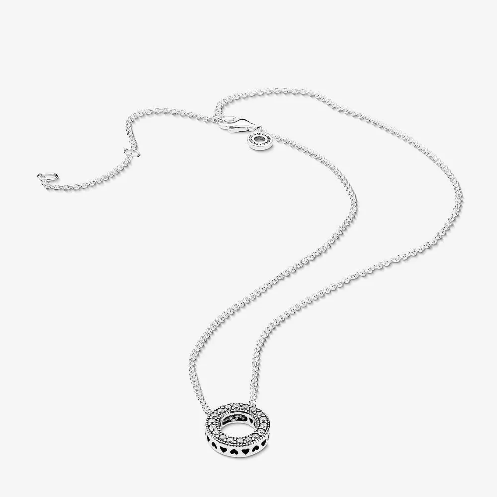 Best Sale Pandora Colar Gargantilha Circulo Pave Logotipo