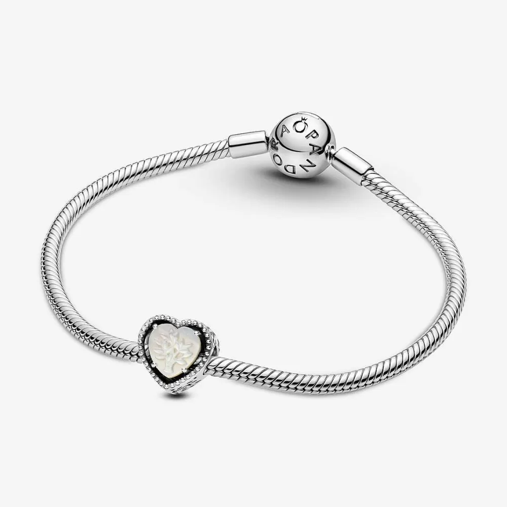 Shop Pandora Conta Coracao Madre Perola & Arvore De Familia