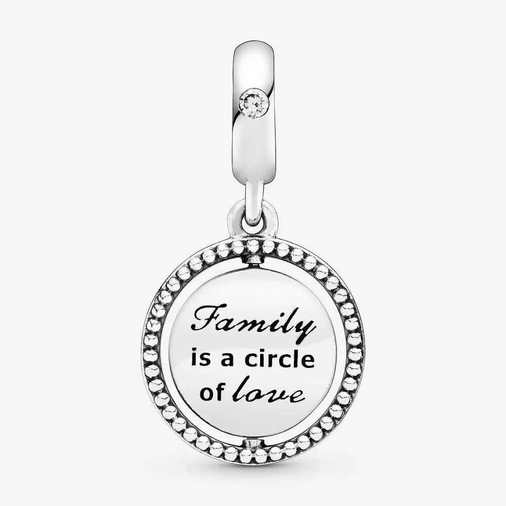 Fashion Pandora Conta Pendente Arvore De Familia Rotativa