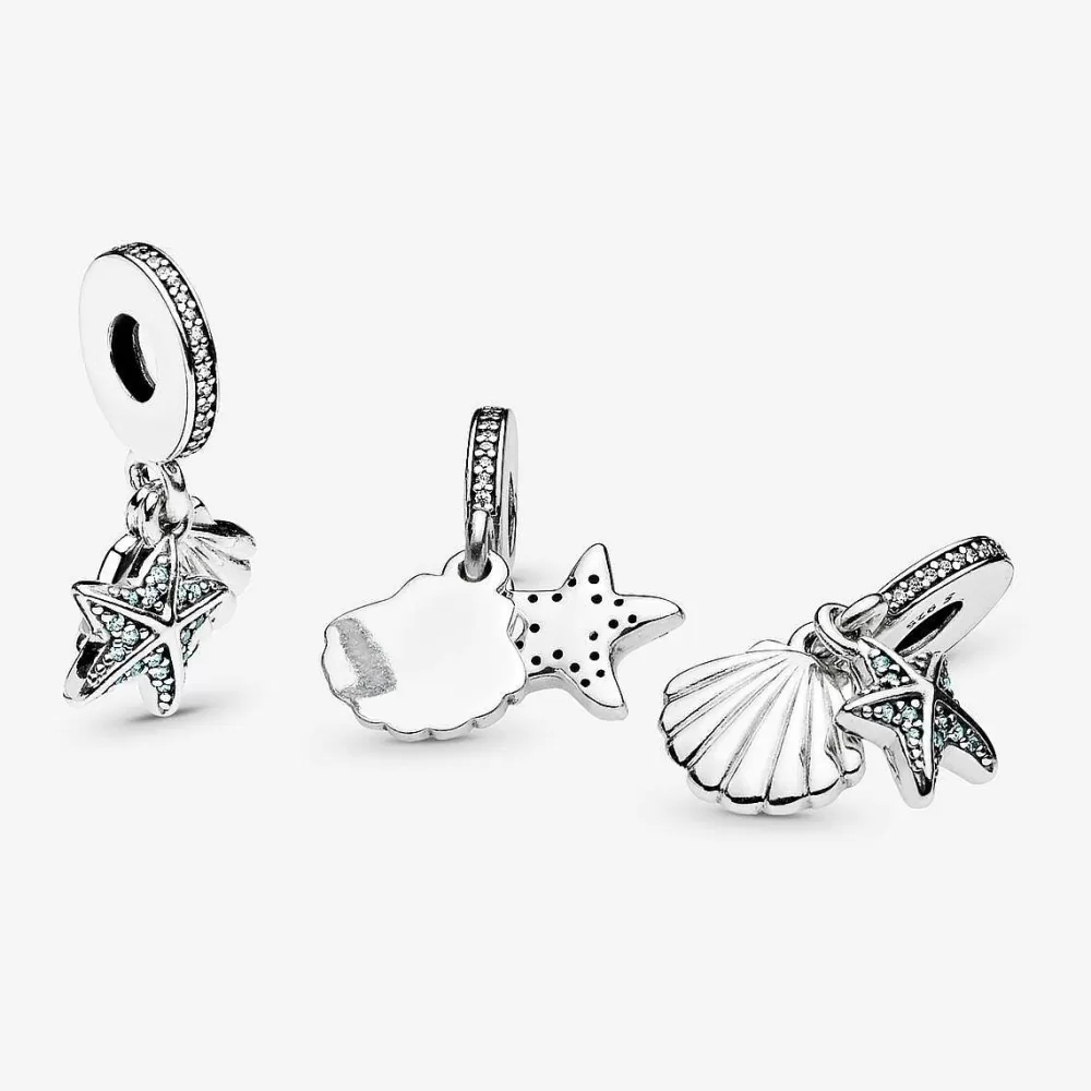 Fashion Pandora Conta Pendente Estrela-Do-Mar E Concha