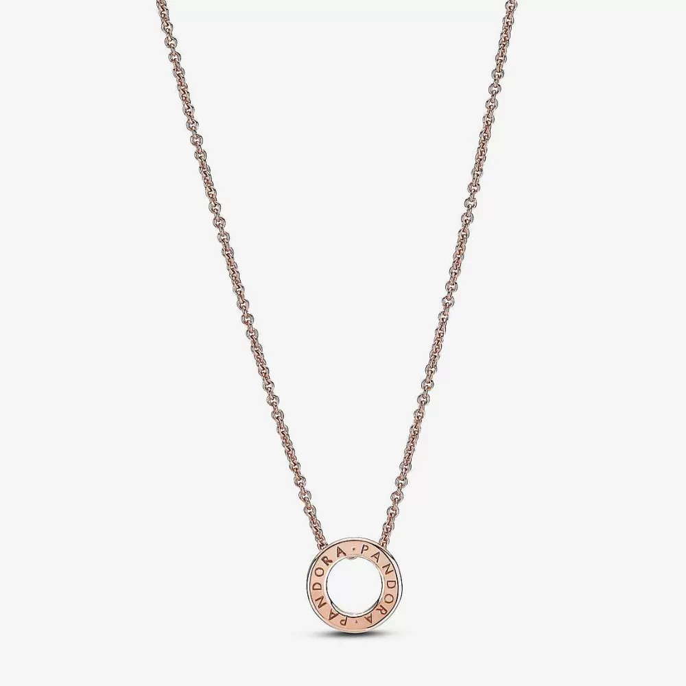 Store Pandora Gargantilha Circulo Pave Logotipo