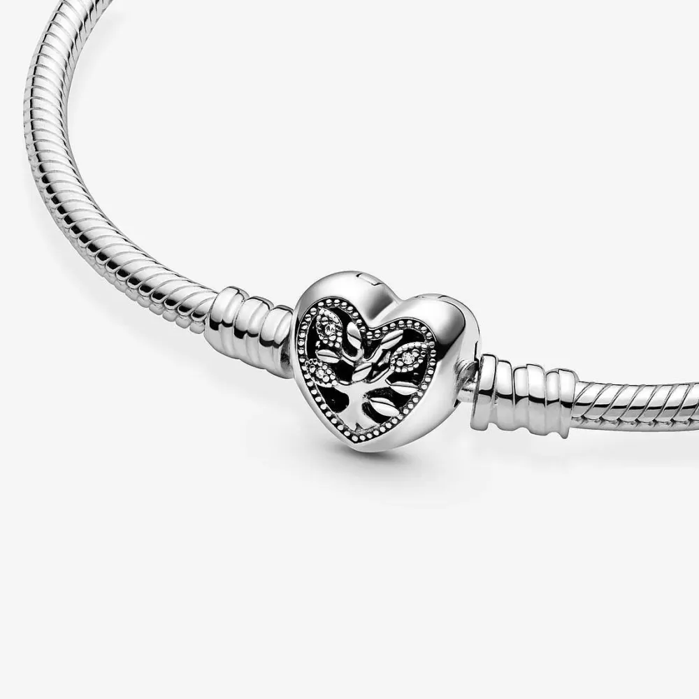 Outlet Pandora Pulseira Snake Com Fecho Coracao Arvore De Familia