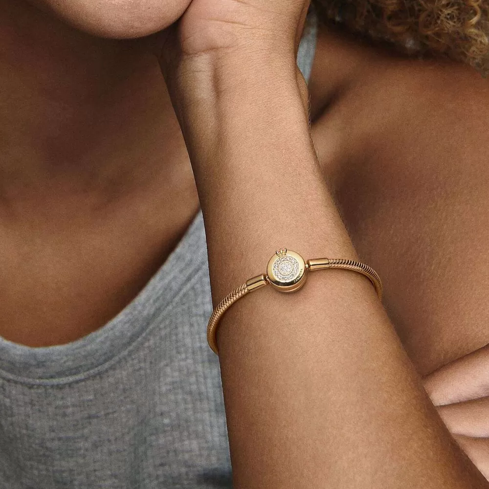 Best Pandora Pulseira Snake "O" Coroado Brilhante Moments